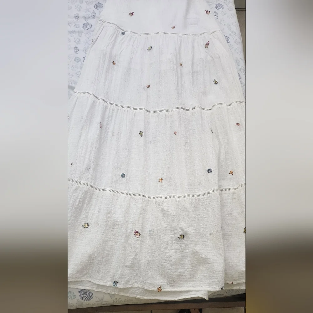 Maaji White Embellished Tiered Maxi Dress - Picture 2 of 11